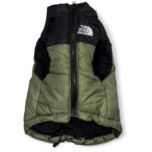 The Dog Face Ripstop Body Warmer - Olive / Black