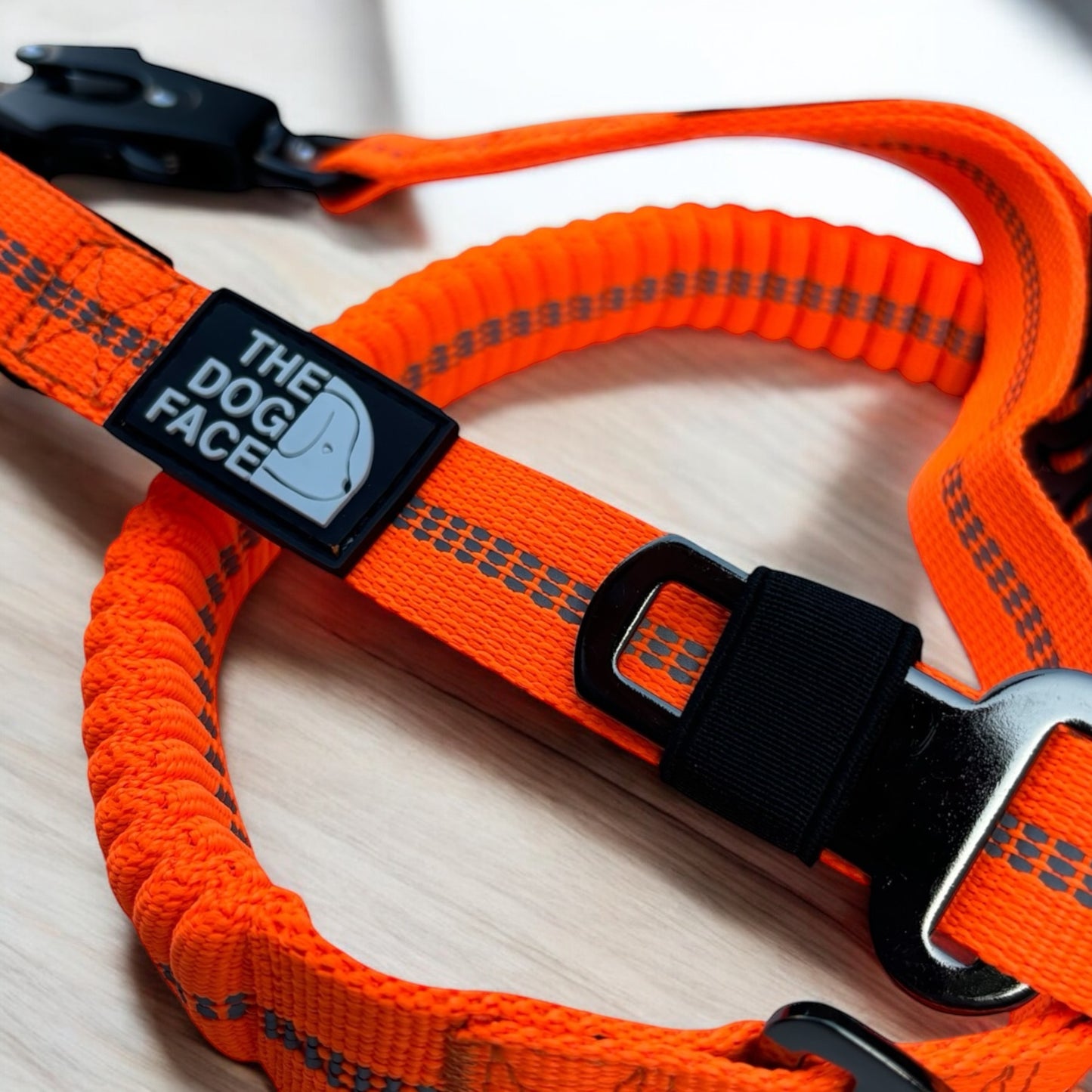 The Dog Face ‘TactiClip’ Seatbelt Leash - Orange