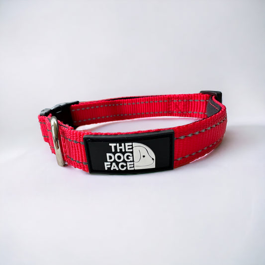 Padded Reflective Collar - Red by The Dog Face