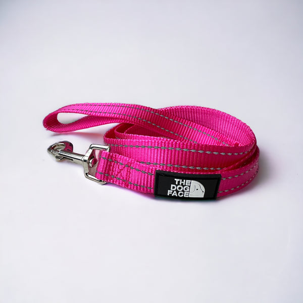 The Dog Face Reflective Leash - Pink